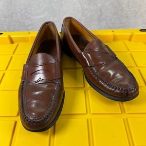 Sebago Penny Loafers Classic Leather Dress Shoes Brown Men Size 10 Preppy Casual